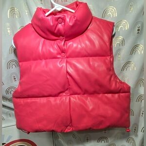 Simply Southern Hot Pink Puffer Vest